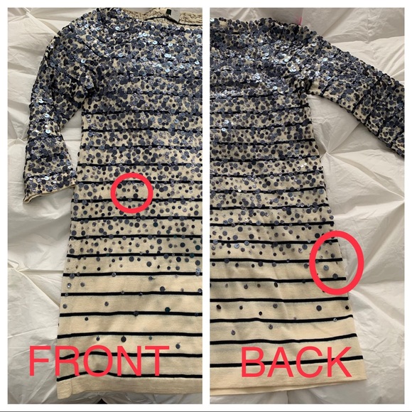 J.Crew Striped Sequin Confetti Sweater Dress - Picture 7 of 8